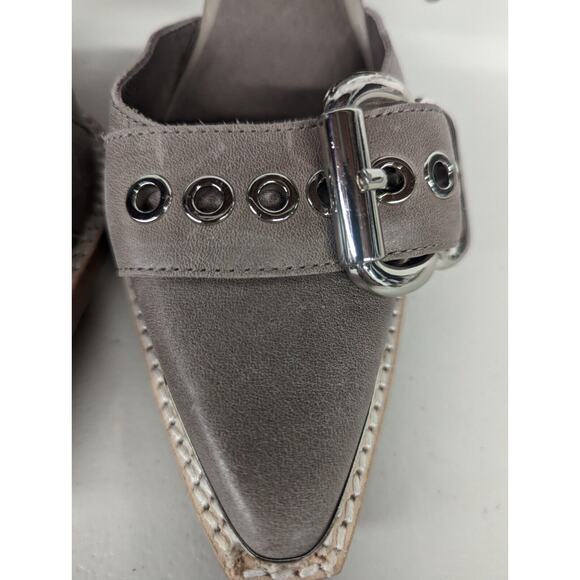 NEW Sz 5.5 Jeffrey Campbell Emilia Silver Buckles Cutout Heels hoes Pointed Toe - Picture 3 of 7